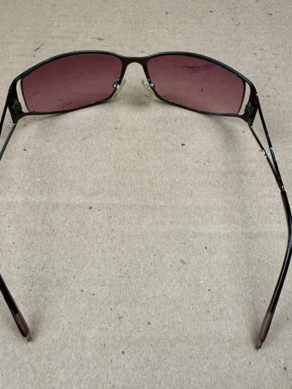 Men's Vintage Style Sunglasses Pink Tinted Lens DAMAGE